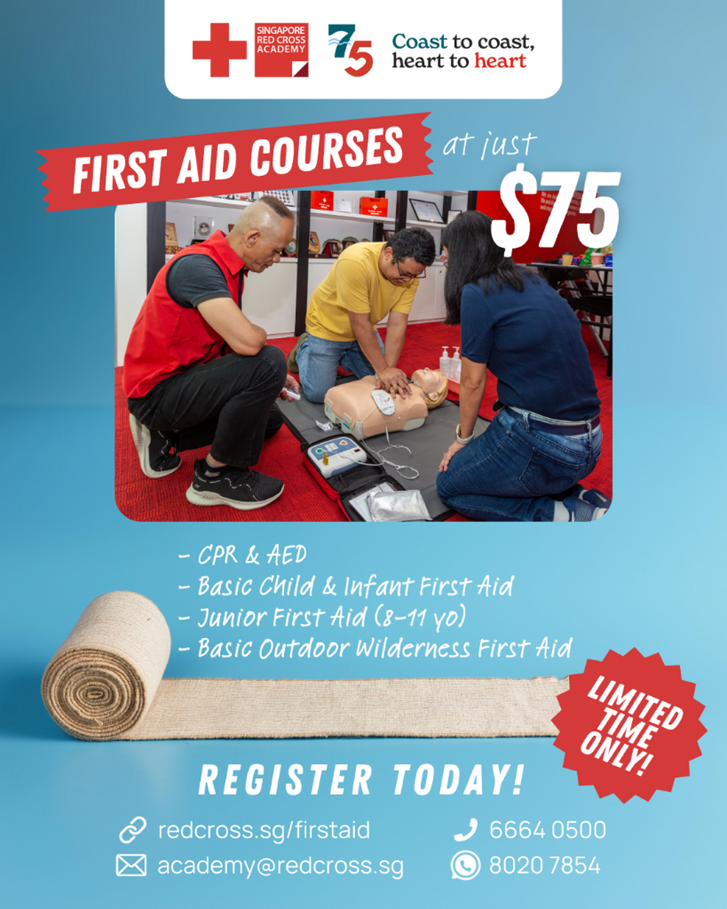 ⛑️ Learn First Aid @ just $75!