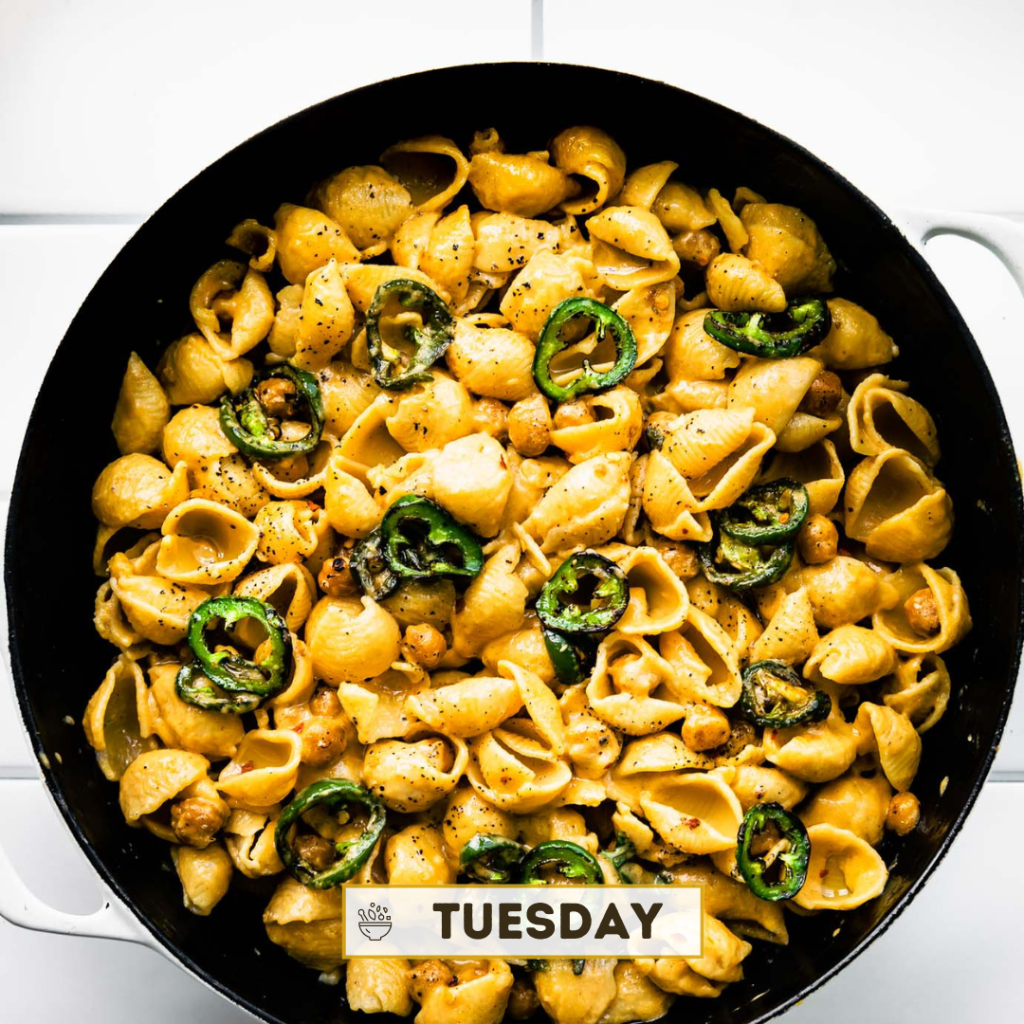 Vegan Jalape&ntilde;o Chickpea Mac and Cheese