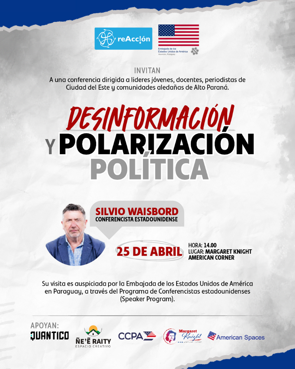 Charla Magistral de Desinformaci&oacute;n y Polarizaci&oacute;n Pol&iacute;tica.