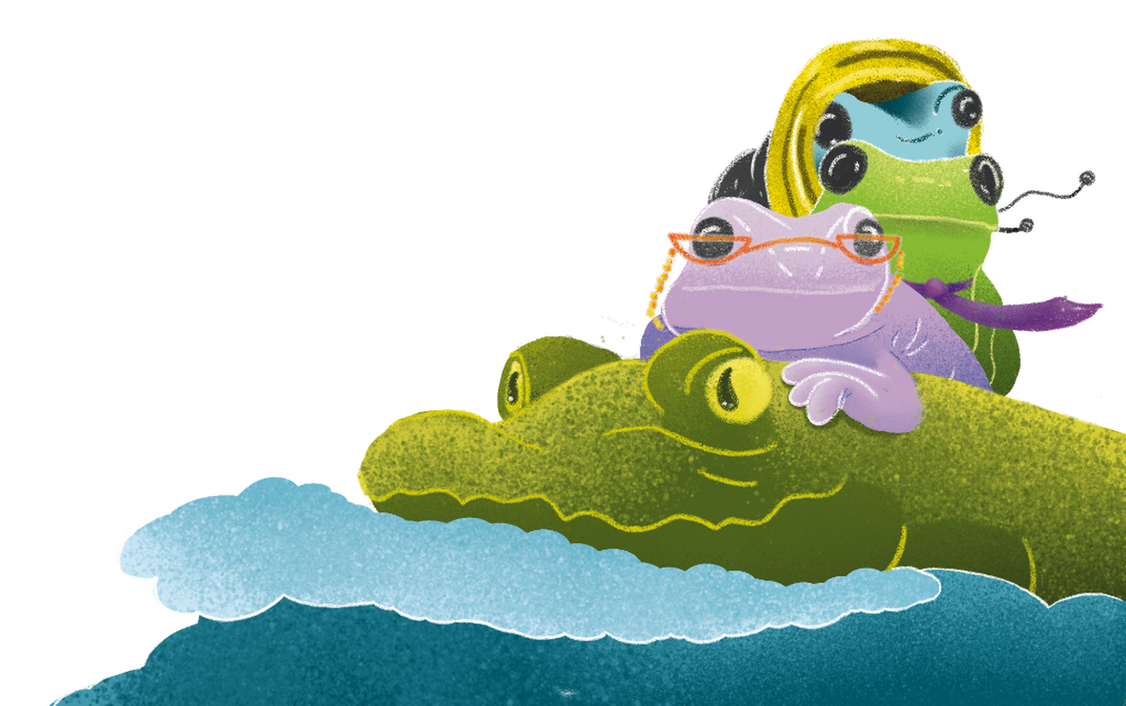 Crocodile Commute Sticker