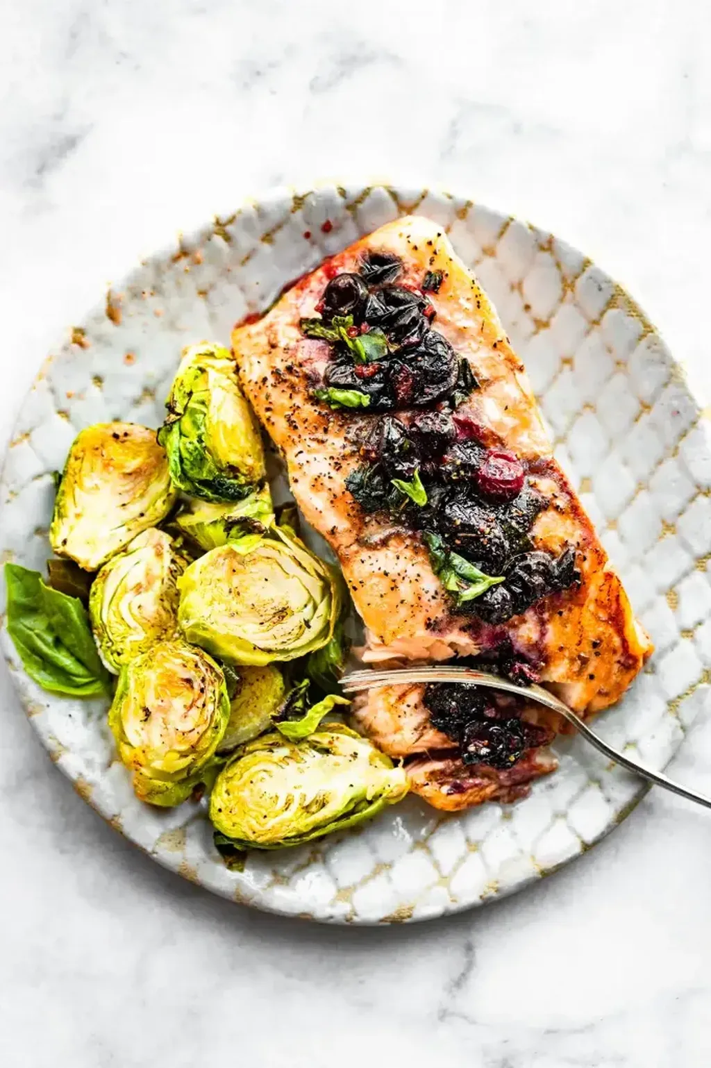 Sheet Pan Blueberry Salmon and Veggies