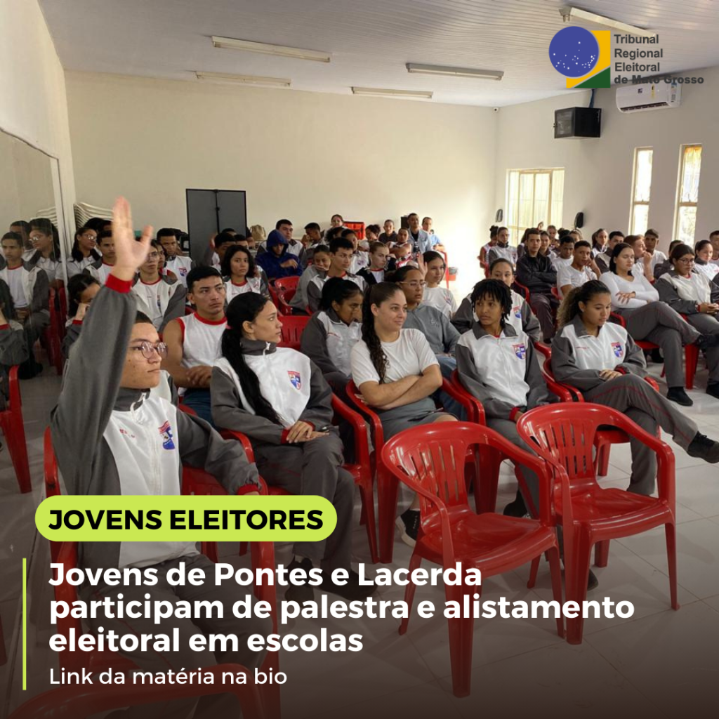 Jovens de Pontes e Lacerda participam de palestra e alistamento eleitoral em escolas