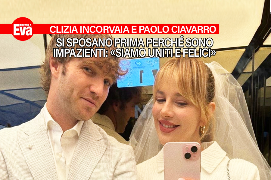 Clizia Incorvaia e Paolo Ciavarro anticipano il s&igrave; di 3 mesi