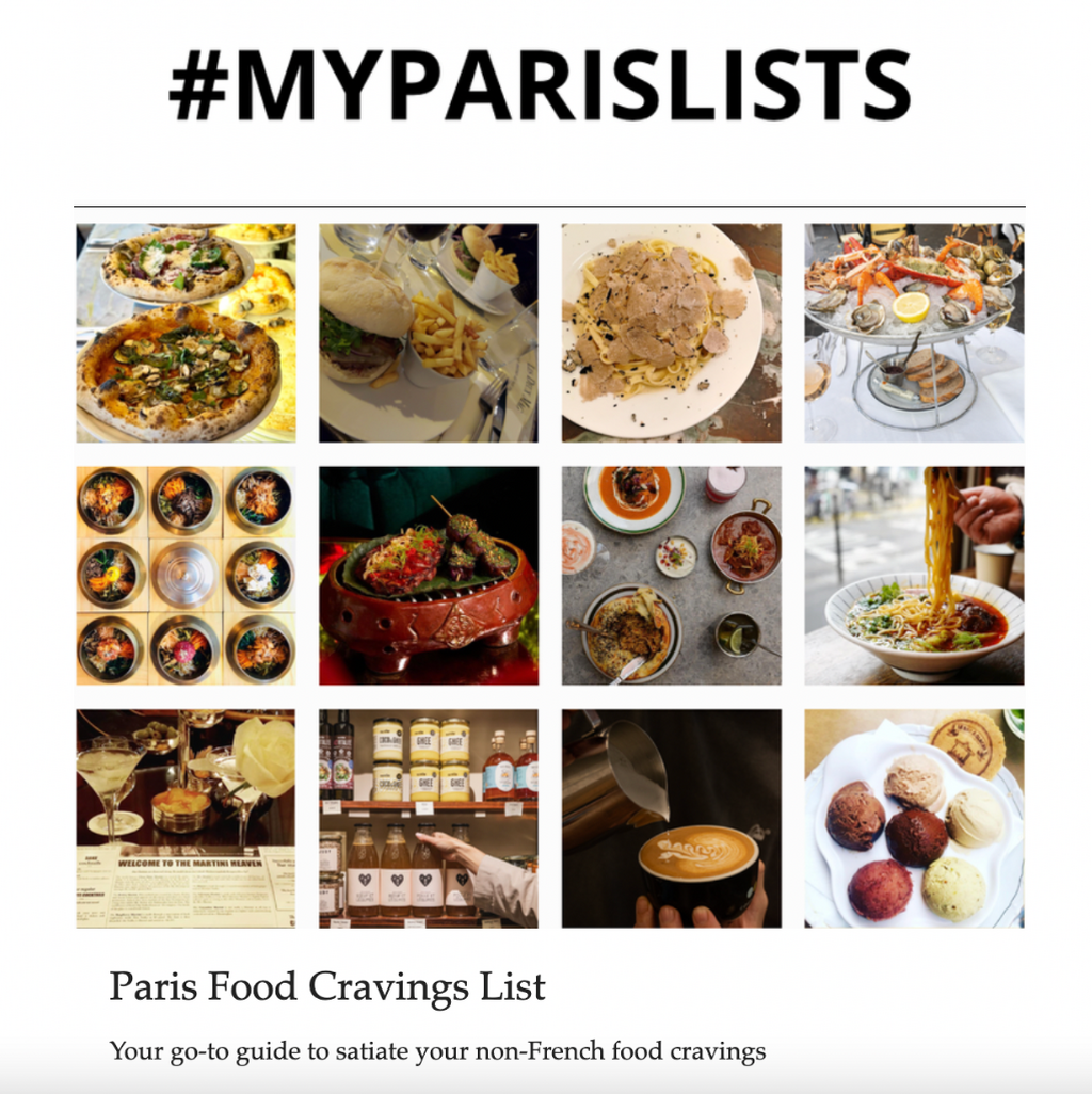 Food Cravings: The Paris Edition