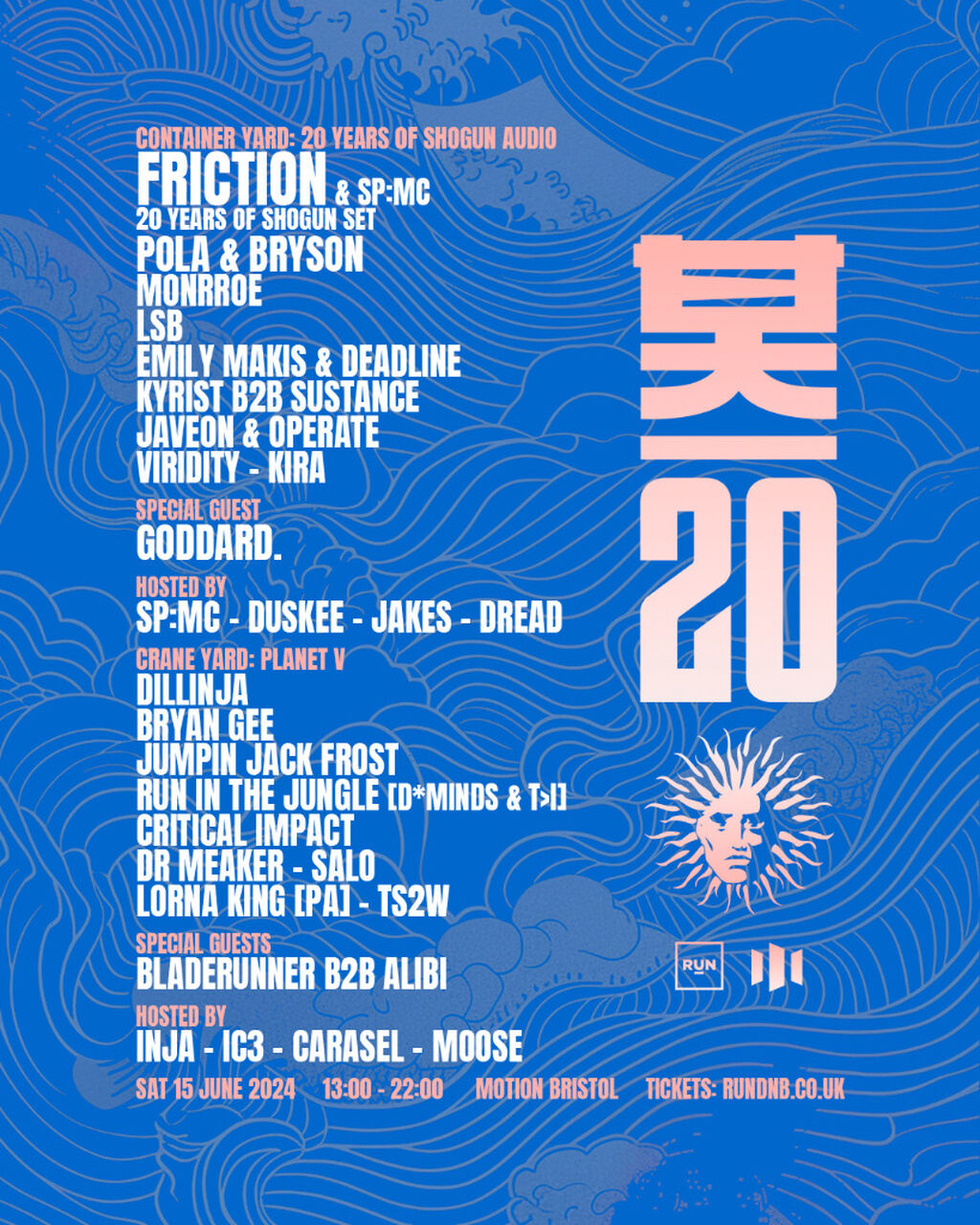 20 Years of Shogun Audio x Planet V x RUN Day Party 2024