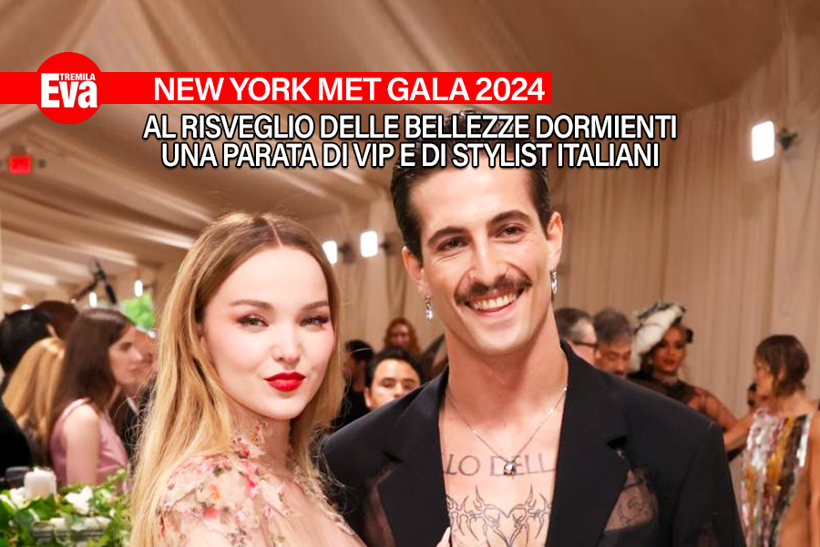 Damiano David sfila con la fidanzata accanto alle star Usa
