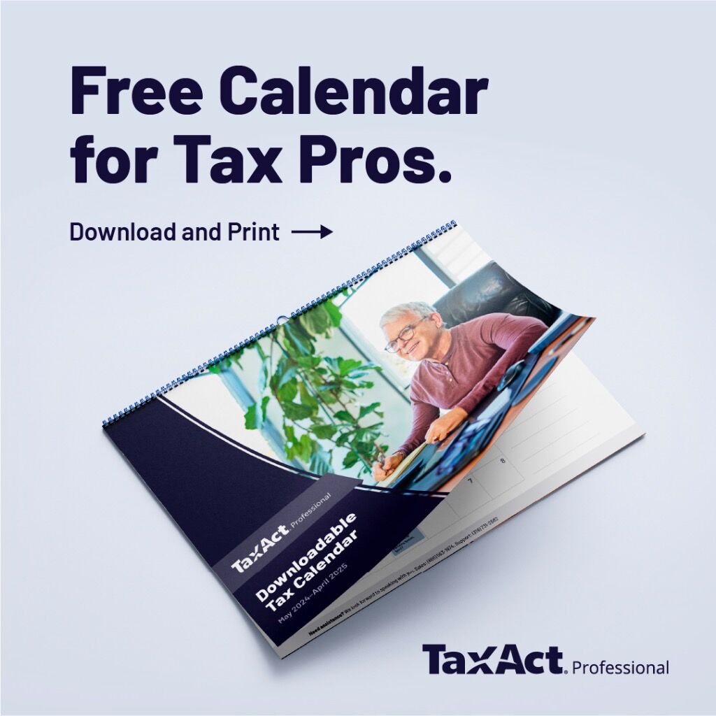 Download Free Tax Calendar!