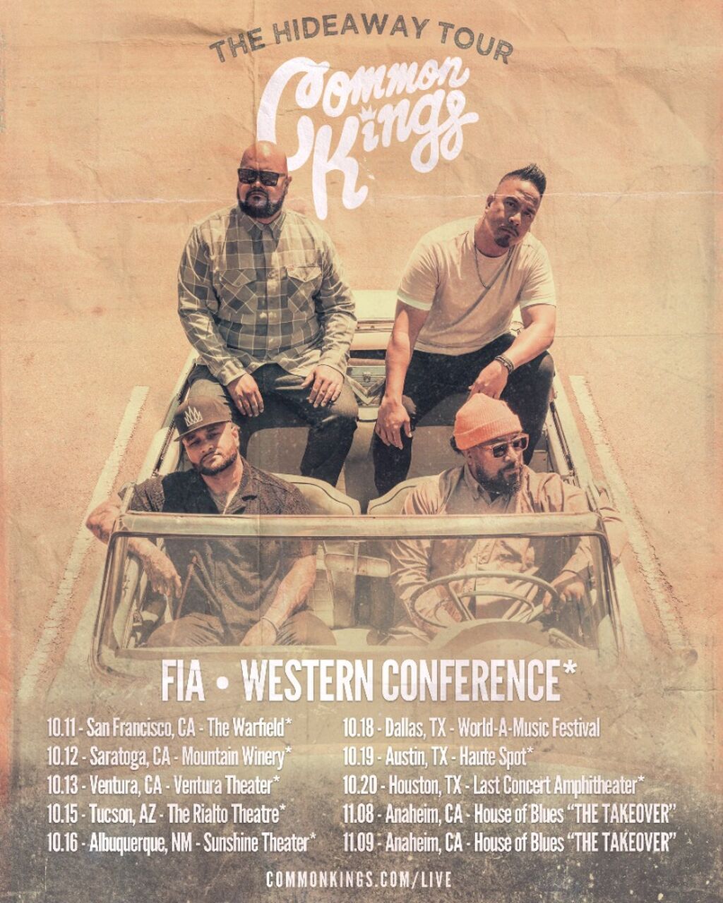HIDEAWAY TOUR WITH COMMON KINGS