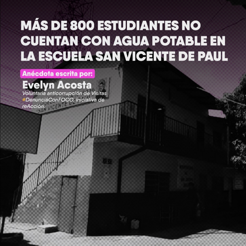 M&aacute;s de 800 estudiantes no cuentan con agua potable en escuela San Vicente de Paul