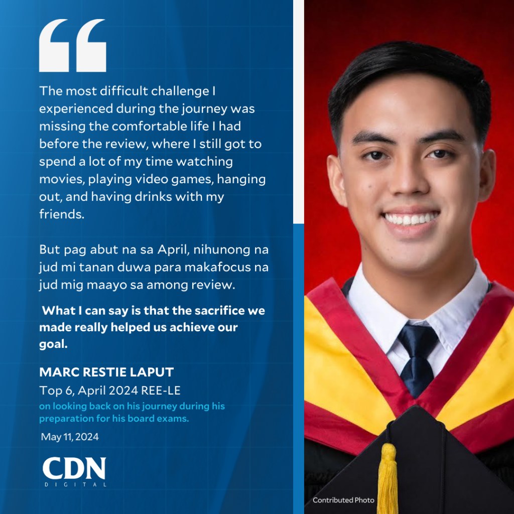 Delayed gratification: Cebu topnotcher's sacrifices for academic success