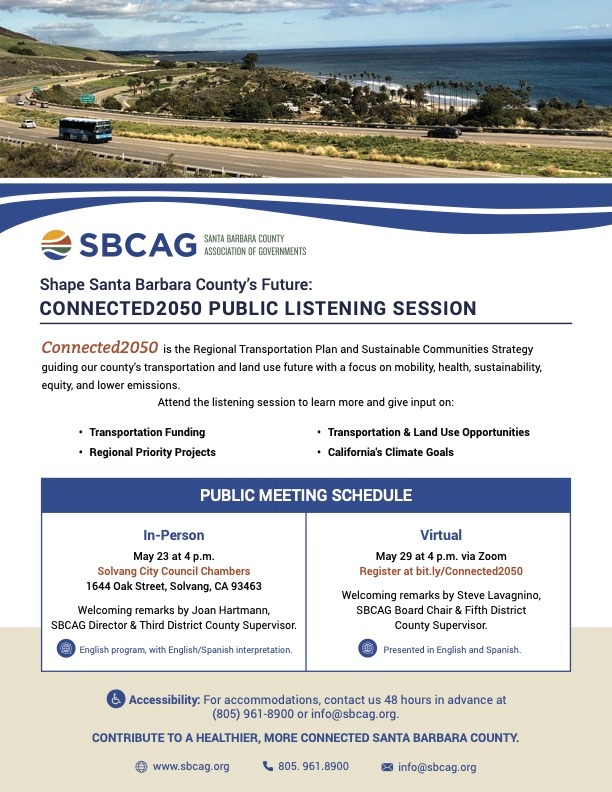 Connected 2050 Public Listening Session Registration