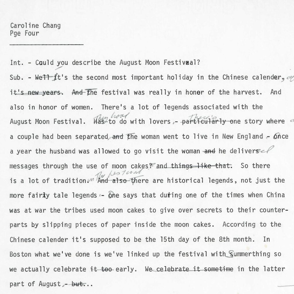 Chinatown Oral Histories