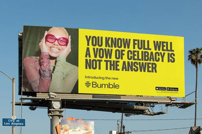 BUMBLE IS REMOVING CELIBACY BILLBOARDS AFTER BACKLASH