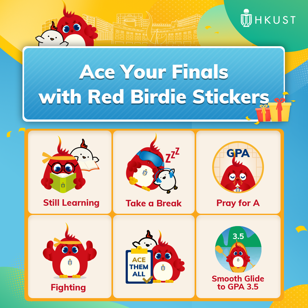 Ace Your Finals with Red Birdie Stickers