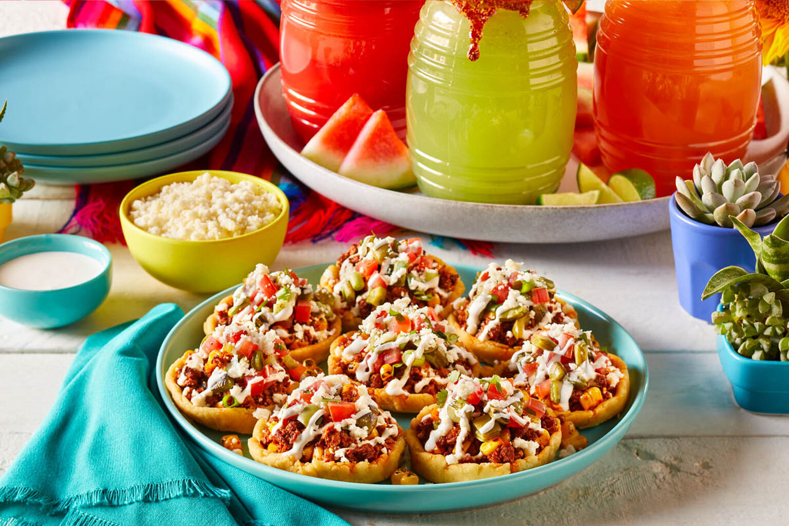 GRILLED CORN CHORIZO SOPES WITH QUESO FRESCO | Cacique&reg; Inc.