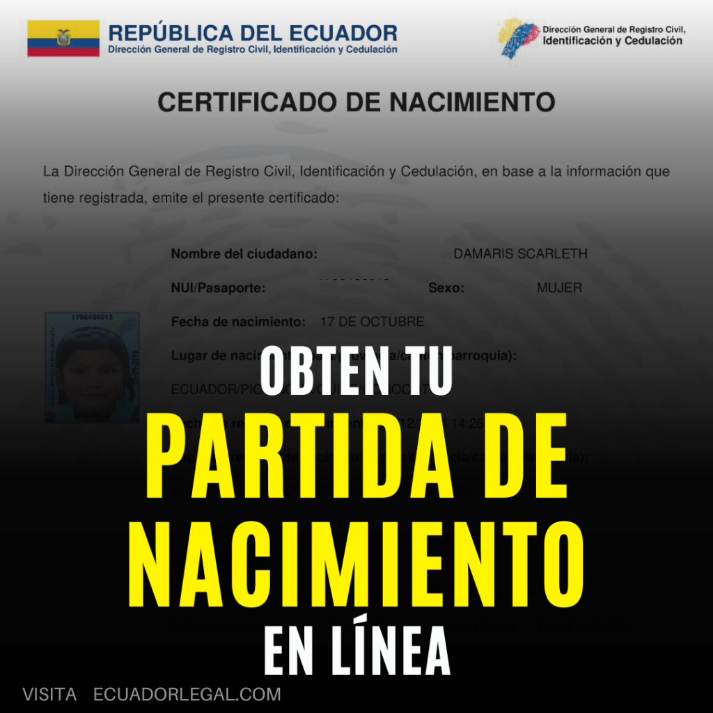 Descarga tu partida de nacimiento en l&iacute;nea 