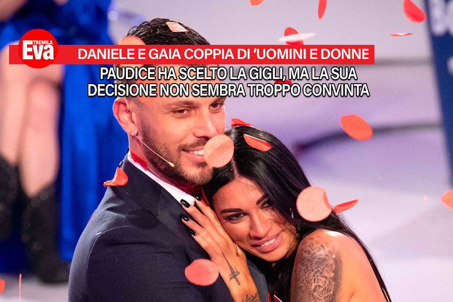 Uomini e Donne, Daniele Paudice alla fine sceglie Gaia Gigli