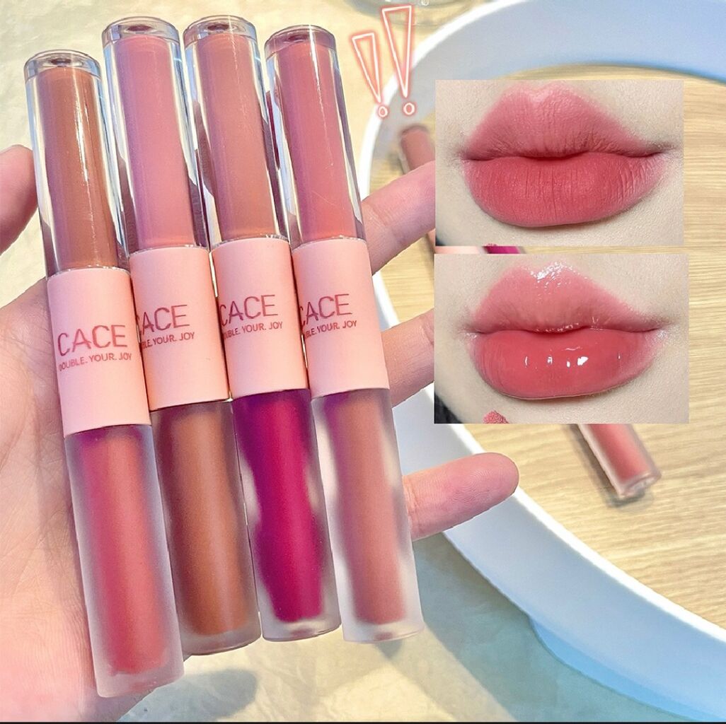 CLICK TO SHOP 🛒 1pc Double Head Waterproof Lip Gloss Matte