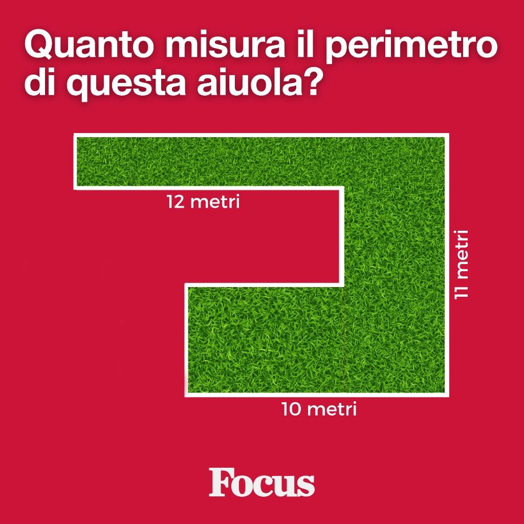 Quanto misura il perimetro di questa aiuola?