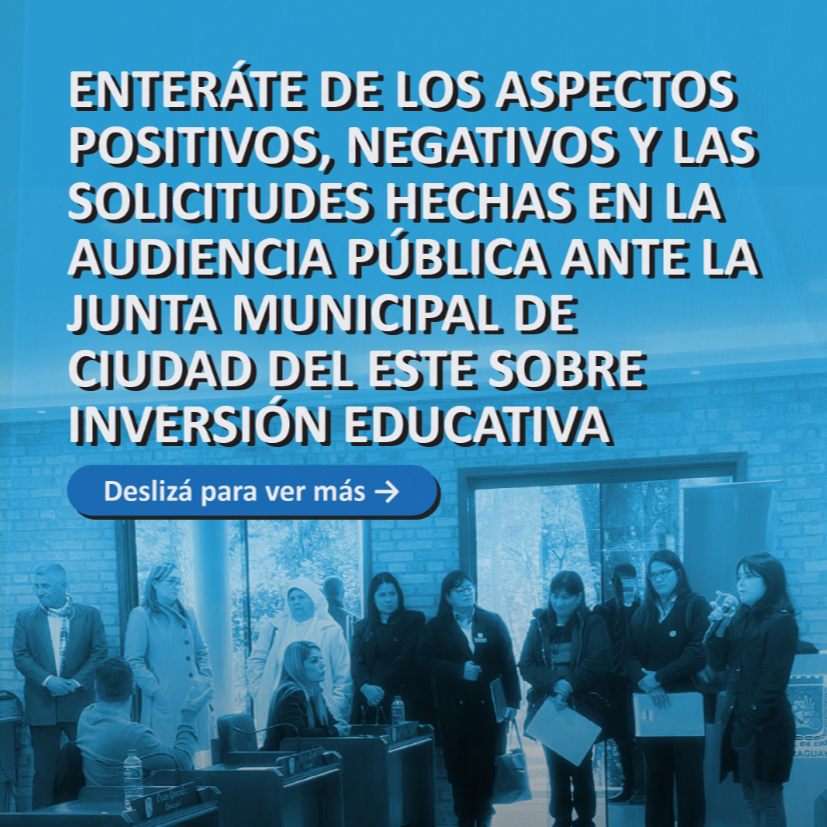 Participan de Audiencia P&uacute;blica para hablar sobre inversi&oacute;n educativa en CDE