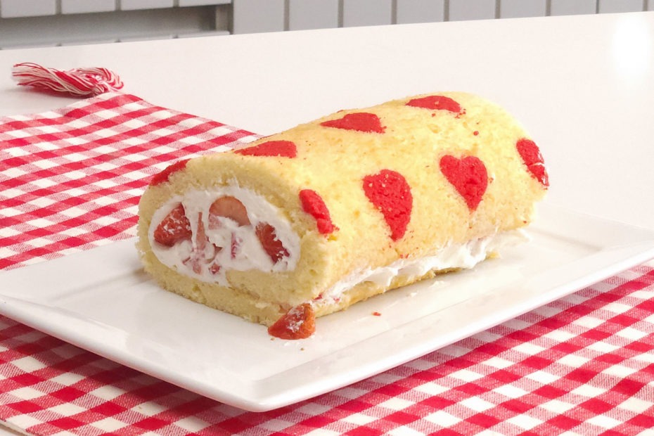 Receita Rocambole de Chantilly e Morango 