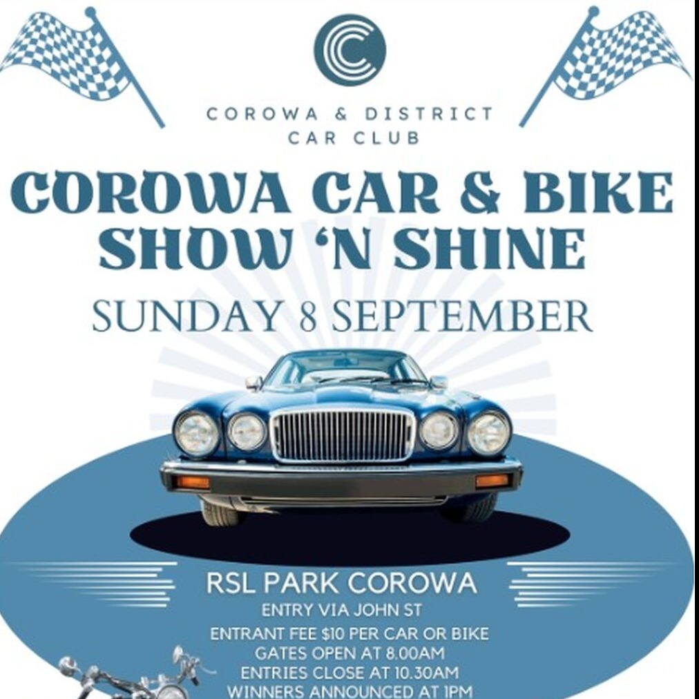 Upcoming Event: Sept 8 Corowa Car & Bike Show 'n' Shine Swap Meet