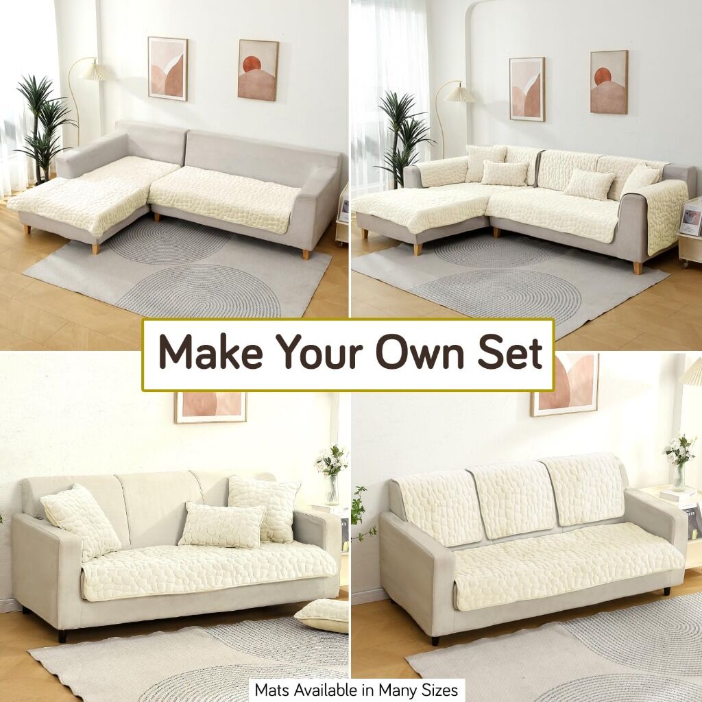 HOKIPO Velvet Anti Slip Sofa Mat