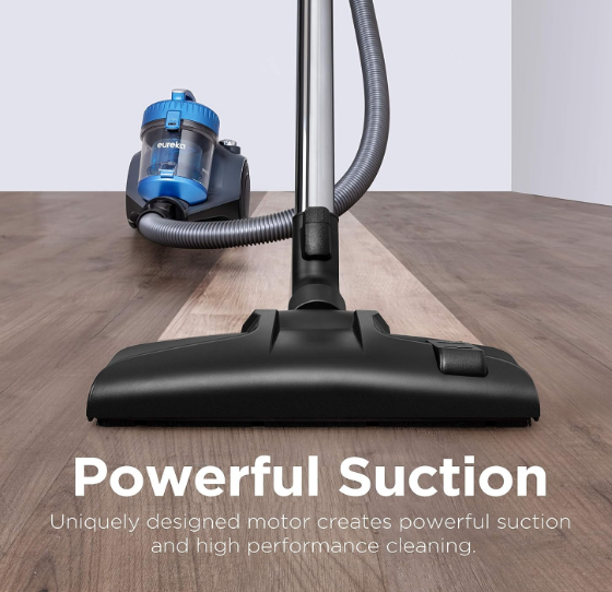 Eureka Whirlwind 2.5L Large Capacity Dust Cup, Bagless Canister Vacuum Cleaner