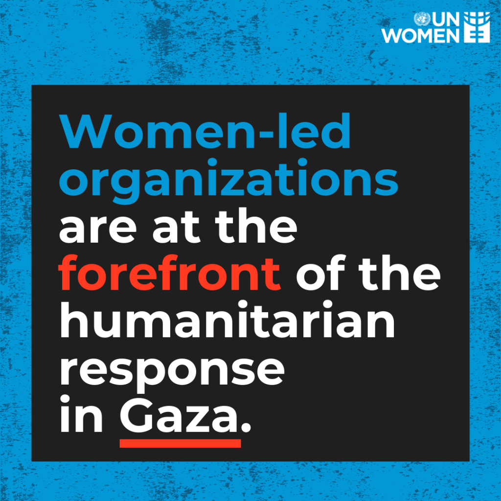 Gender alert: Contributions of Palestinian women-led organizations to the humanitarian response in the Occupied Palestinian Territory