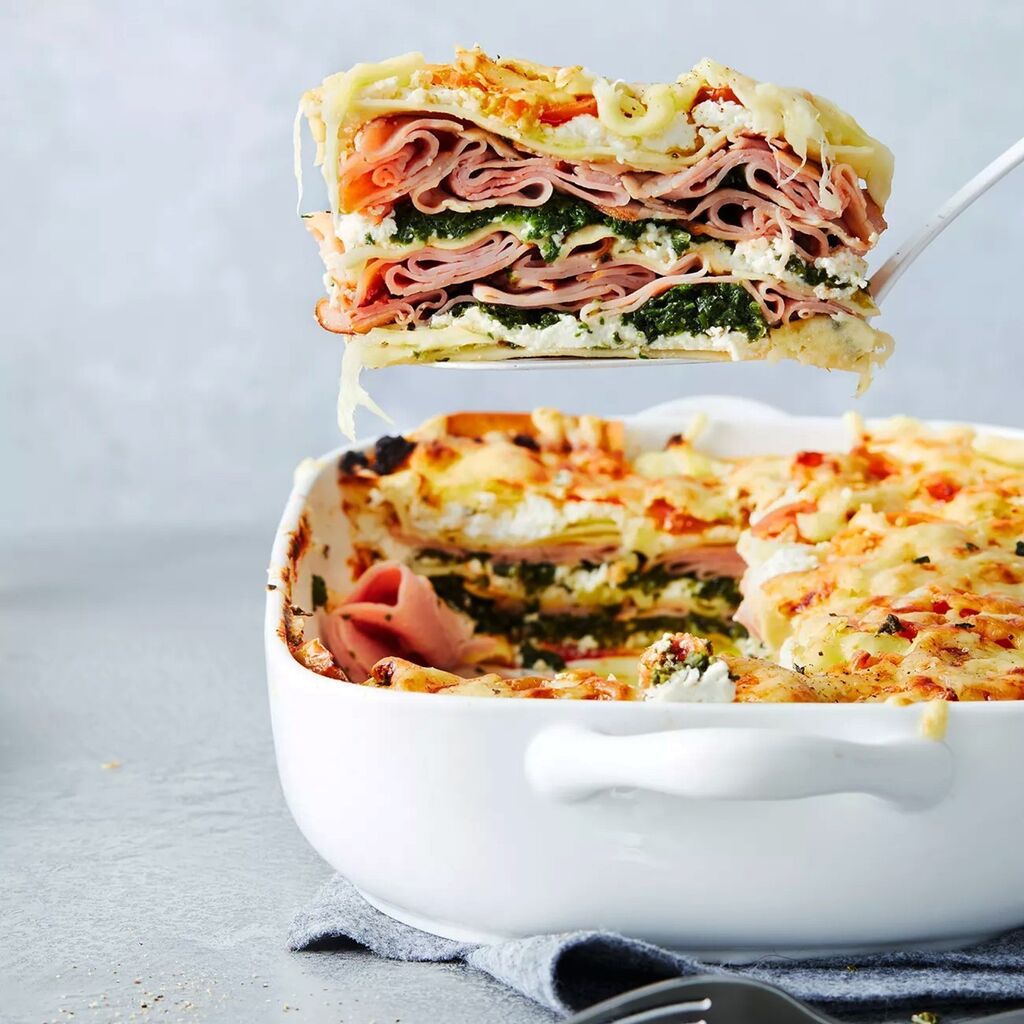 Ham, Spinach, & ricotta lasagna 