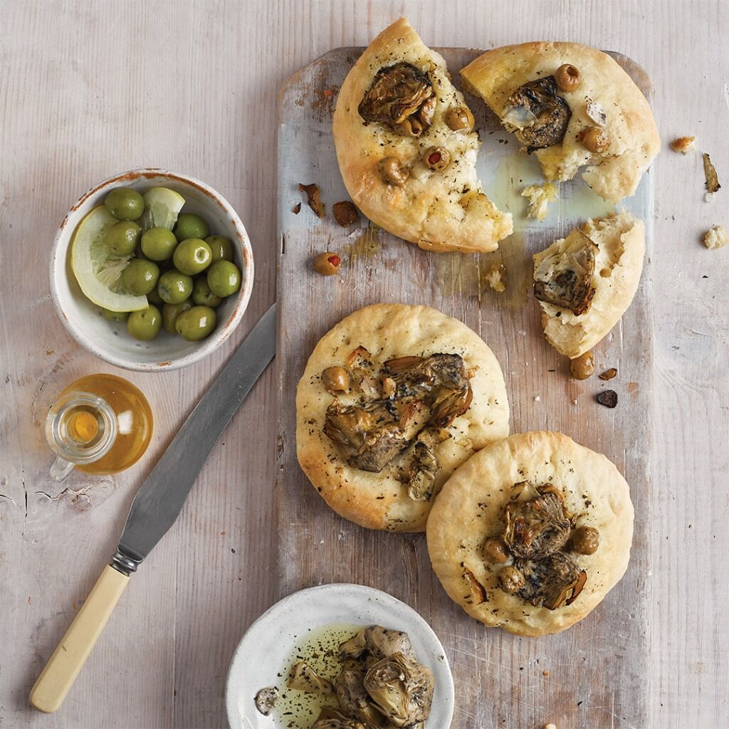 Olive and Artichoke Focaccia