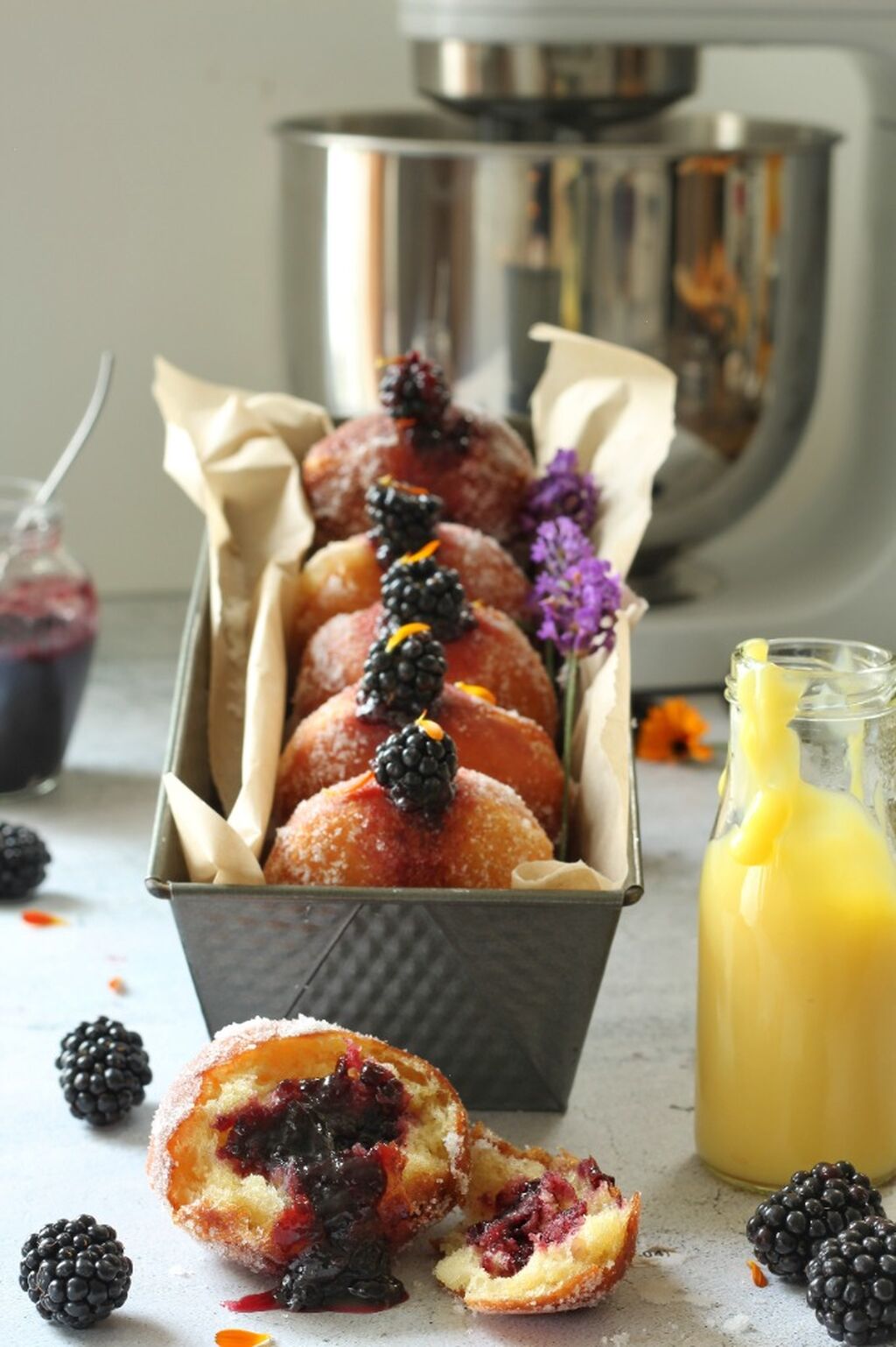 Blackberry Jam Doughnuts 