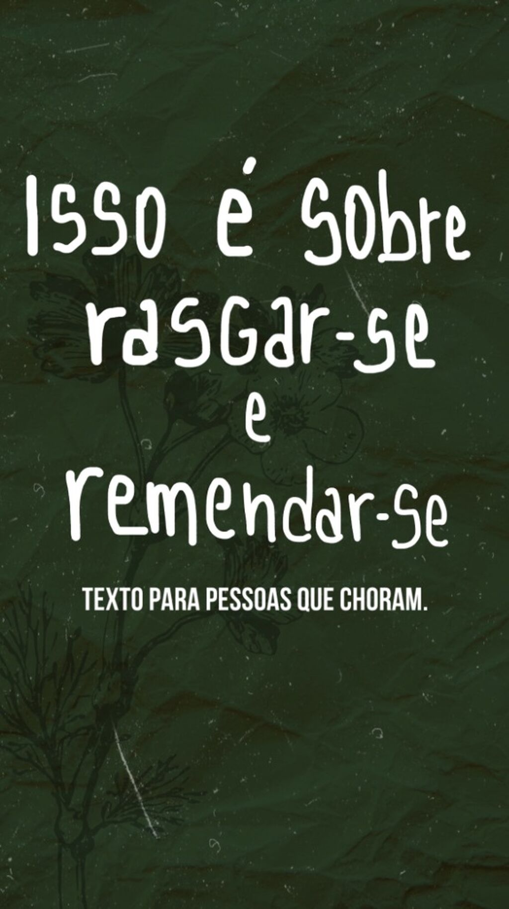 Isso &eacute; sobre rasgar-se remendar-se - Livro F&iacute;sico