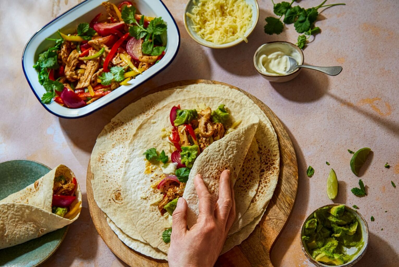 Leftover Roast Chicken Fajitas
