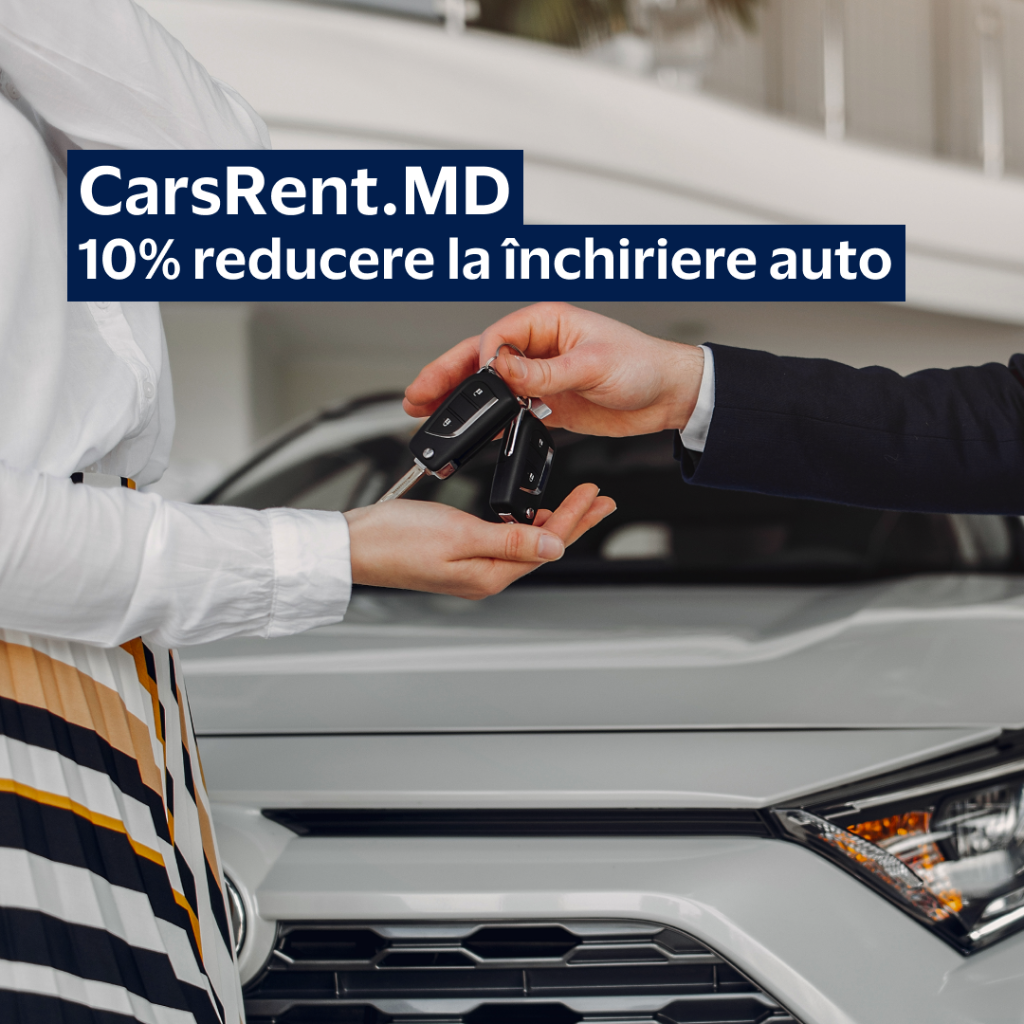 Profitați de 10% reducere la &icirc;nchiriere auto de la CarsRent.MD cu cardurile premium Visa