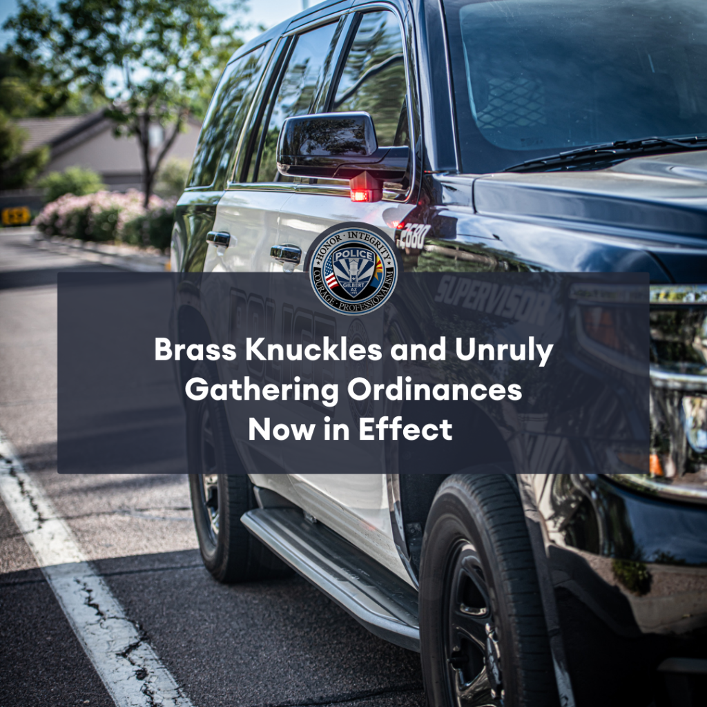 Brass Knuckles and Unruly Gathering Ordinances