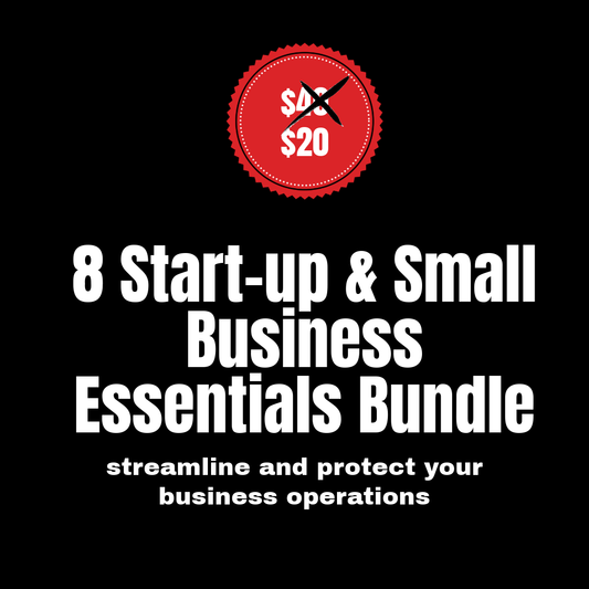 8 Start-up & Small Business Essentials Bundle 📄