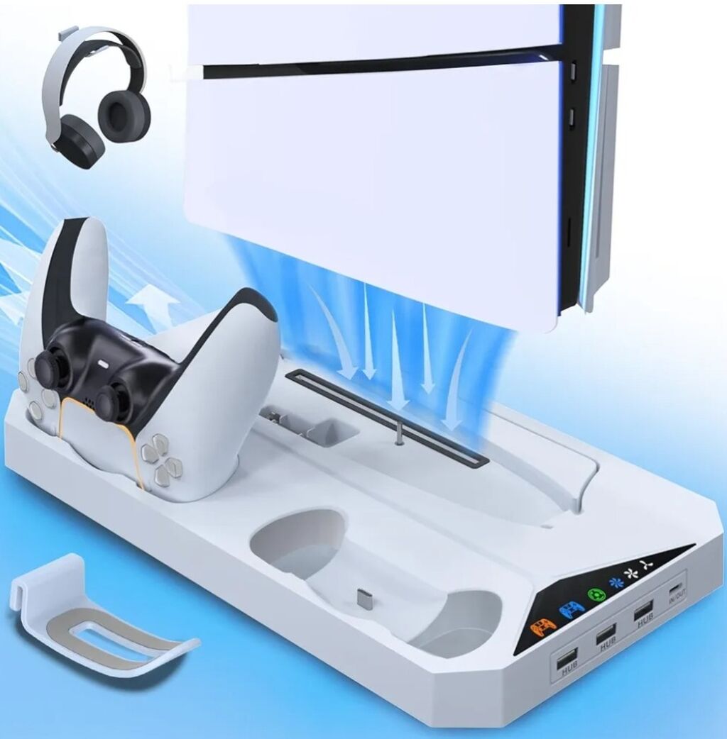 Ps5 slim stand and cooling station 