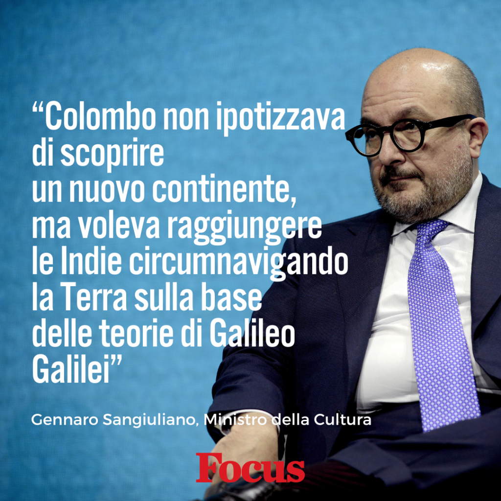Il ministro Sangiuliano ha forse confuso Galileo con Tolomeo?