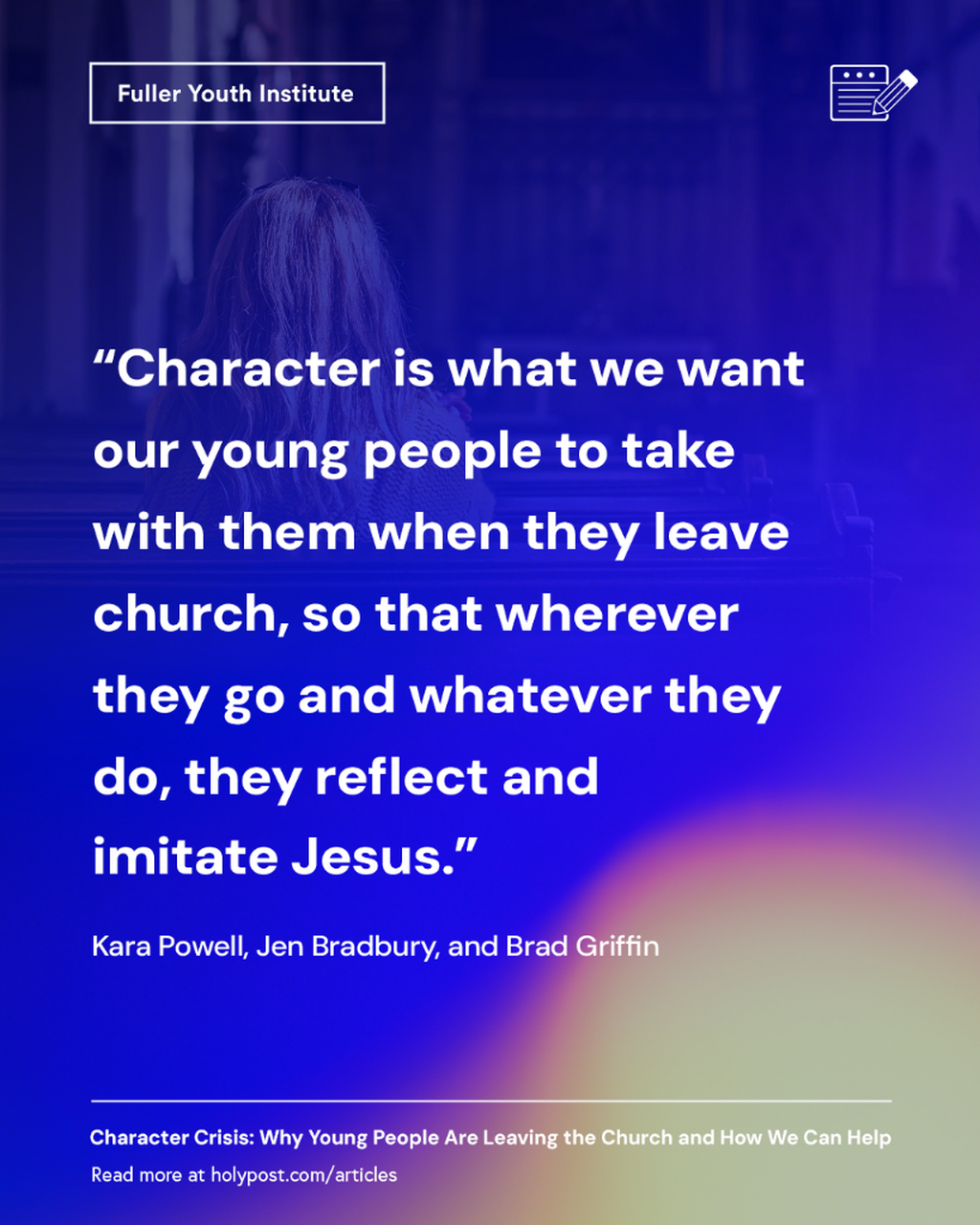 Character Crisis: Why Young People Are Leaving the Church and How We Can Help