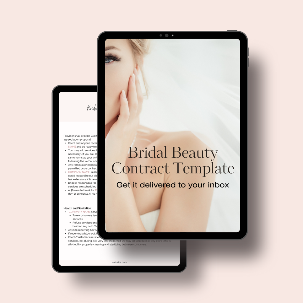 Bridal Beauty Contract Template