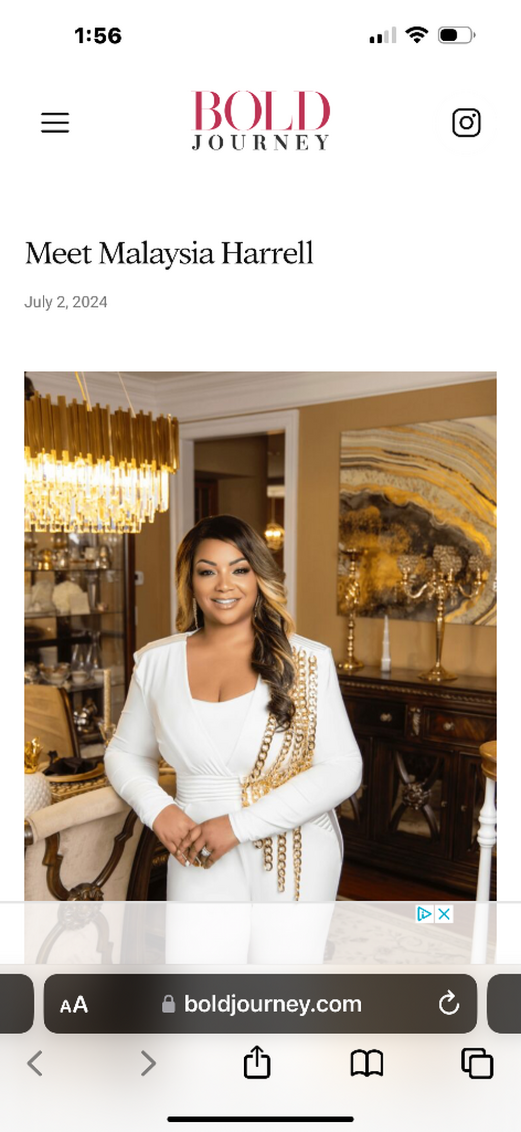 Bold Journey Magazine featuring Malaysia Harrell