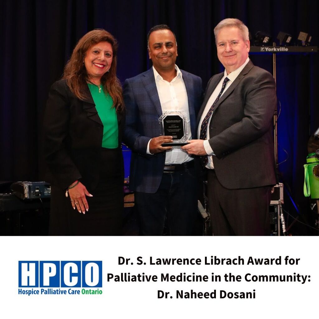 HPCO: 2024 Dr. S. Lawrence Librach Award for Palliative Medicine in the Community: Dr. Naheed Dosani