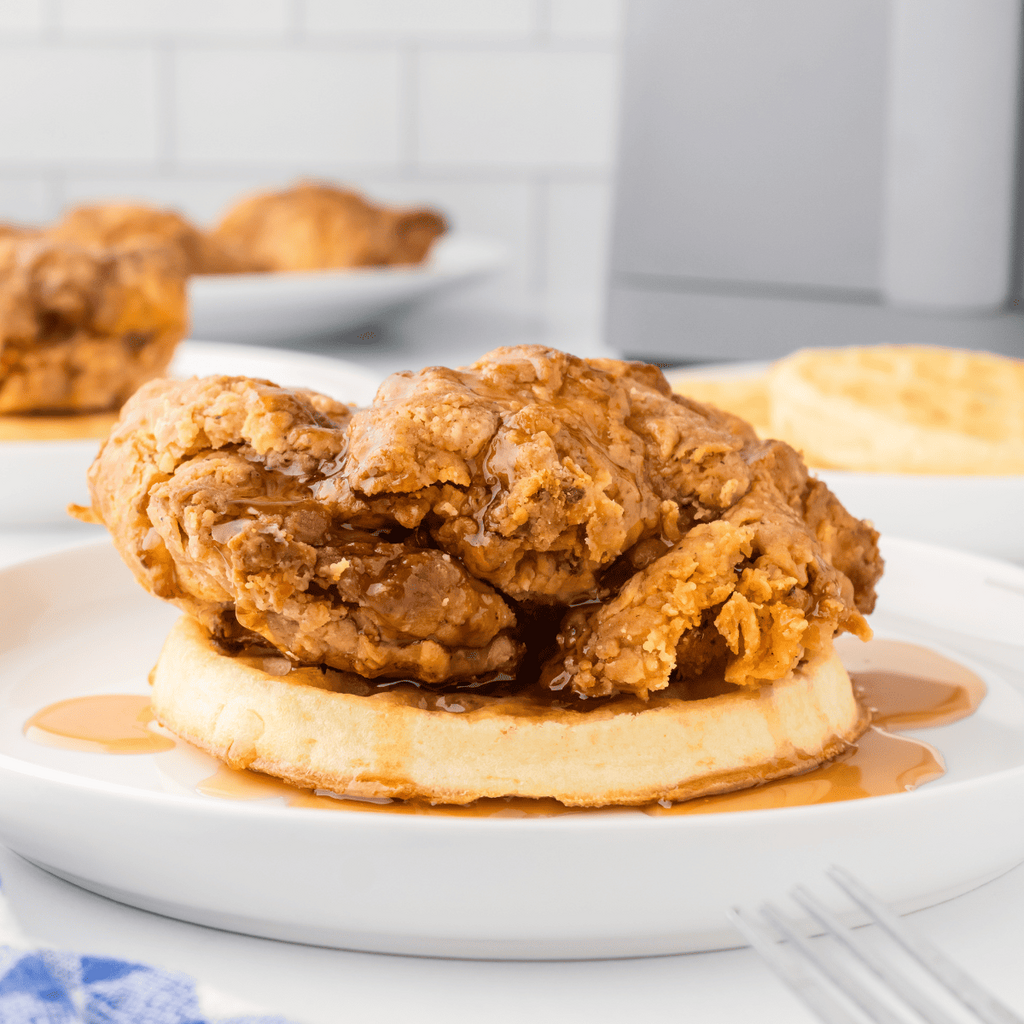 Air Fryer Chicken and Waffles - Fork To Spoon
