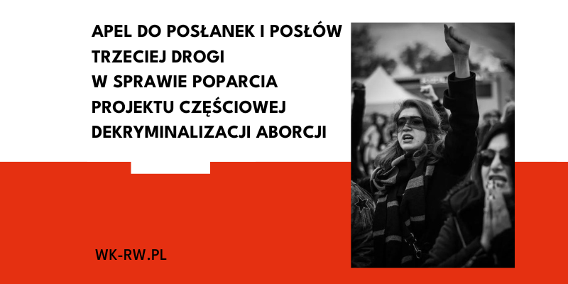 Apel do Trzeciej Drogi w sprawie dekryminalizacji aborcji
