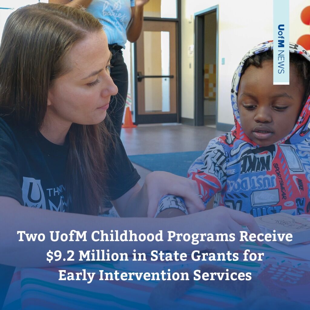 Two UofM Childhood Programs Receive $9.2 Million in State Grants for Early Intervention Services