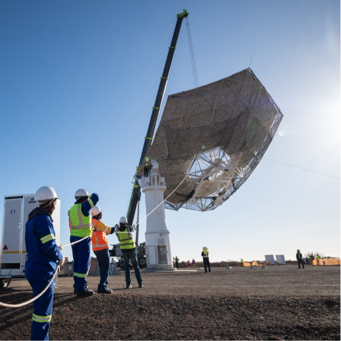 First SKA-Mid dish takes shape in South Africa