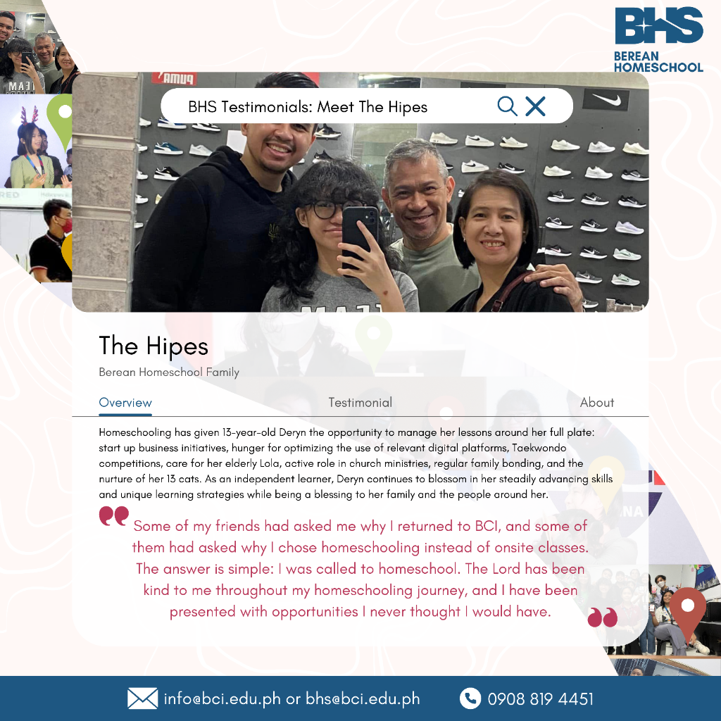 BHS Website with Family Testimonials