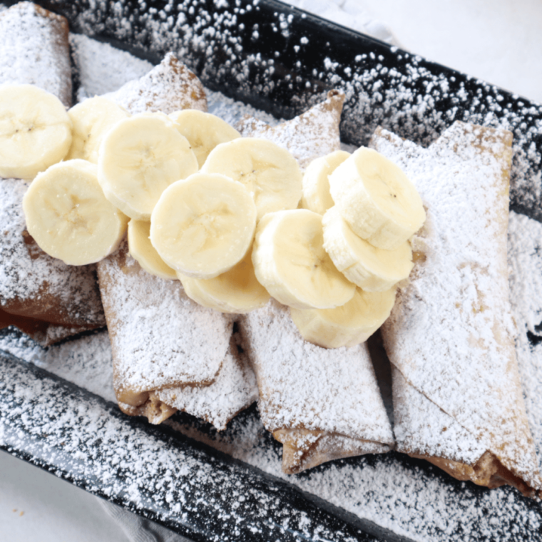 Air Fryer Peanut Butter Banana Egg Rolls 