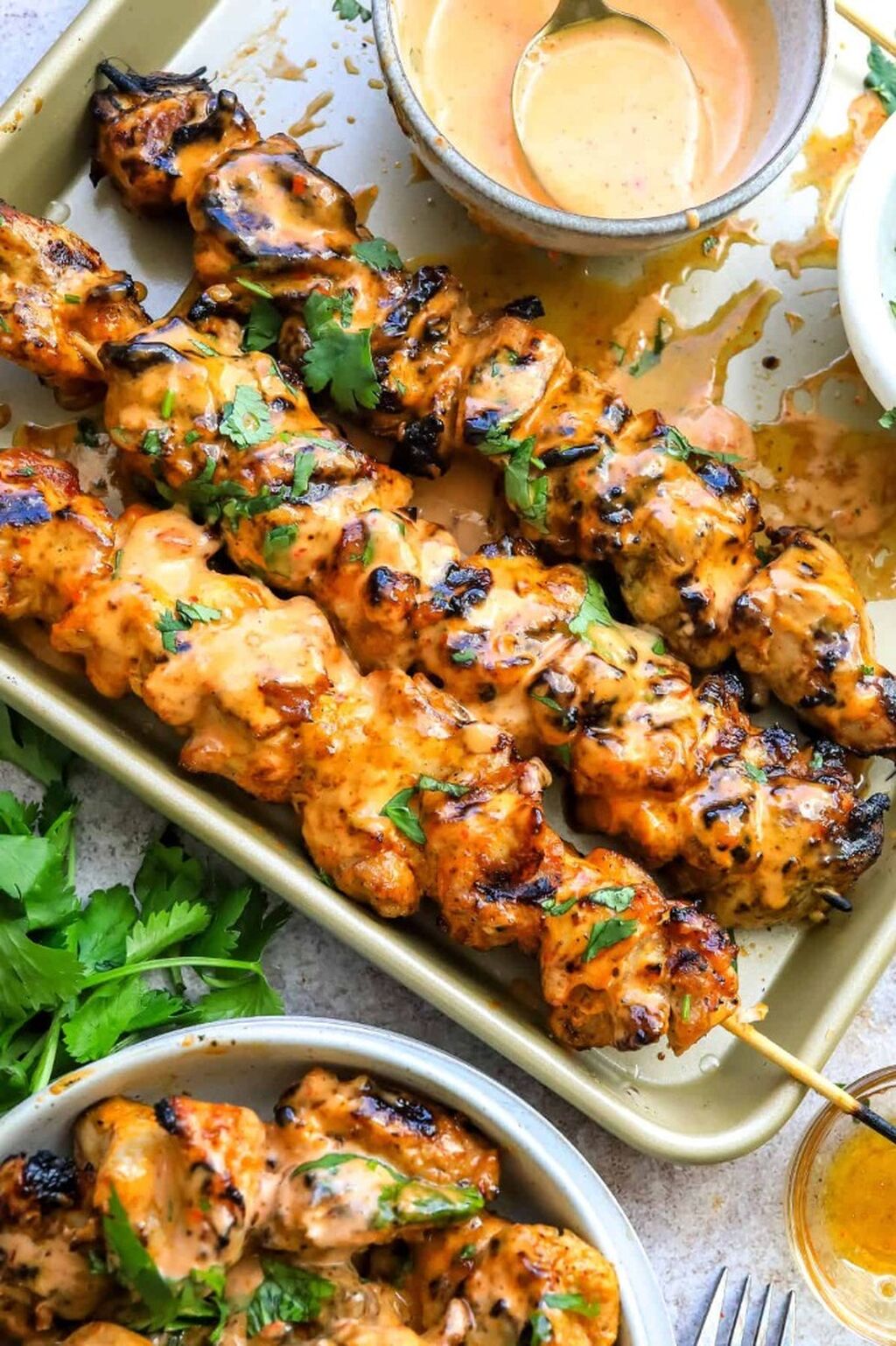 Bang Bang Chicken Skewers